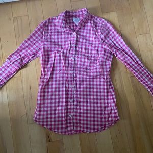 X Small J Crew Gingham lightweight cotton shirt in signature fit - Women's